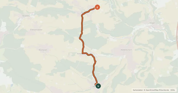 Kartenübersicht der Radroute Radroute 4-17