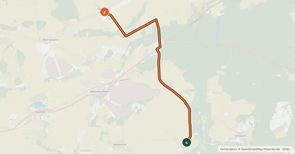 Kartenübersicht der Radroute Radroute 4-74