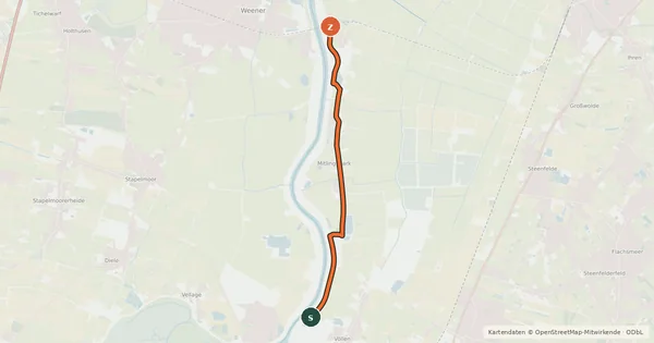 Kartenübersicht der Radroute Radroute 40-41