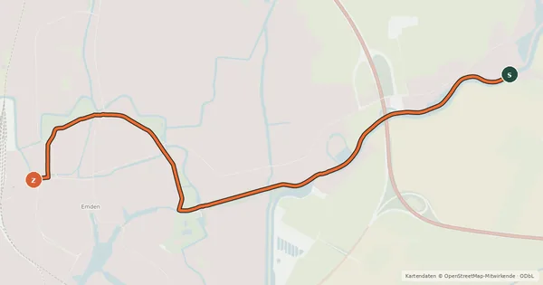 Kartenübersicht der Radroute Radroute 40-41