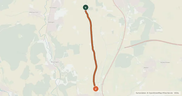 Kartenübersicht der Radroute Radroute 40-46