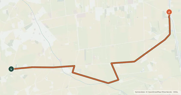 Kartenübersicht der Radroute Radroute 40-47