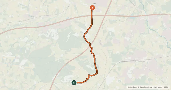 Kartenübersicht der Radroute Radroute 40-48