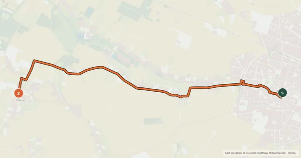 Kartenübersicht der Radroute Radroute 40-65