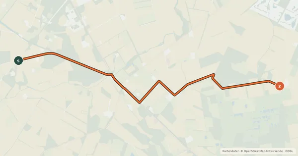 Kartenübersicht der Radroute Radroute 40-66