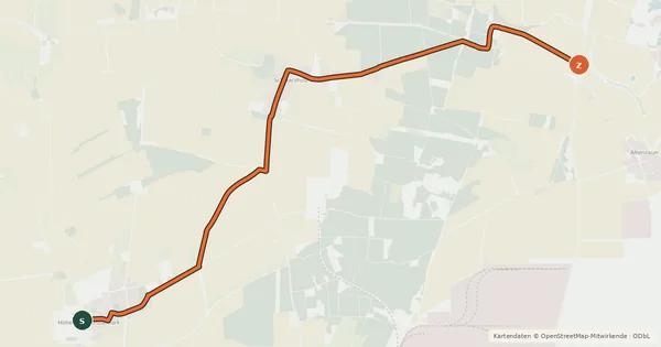 Kartenübersicht der Radroute Radroute 40-88