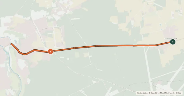 Kartenübersicht der Radroute Radroute 41-63