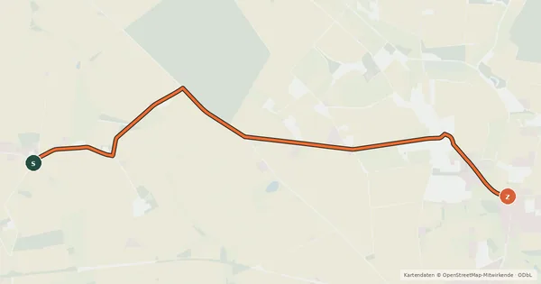Kartenübersicht der Radroute Radroute 41-64