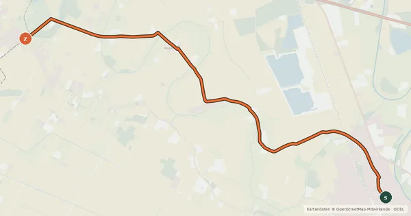Kartenübersicht der Radroute Radroute 41-95