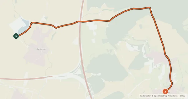 Kartenübersicht der Radroute Radroute 42-43