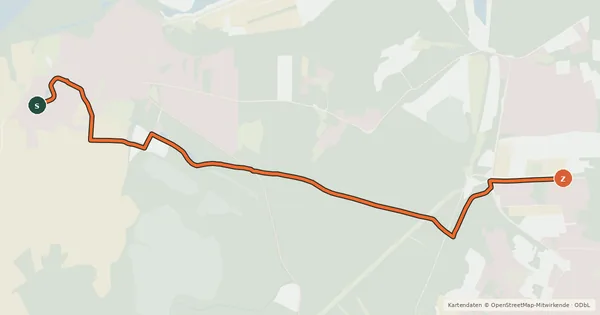 Kartenübersicht der Radroute Radroute 42-43
