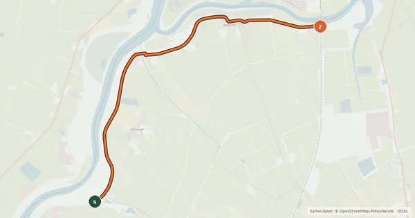 Kartenübersicht der Radroute Radroute 42-43