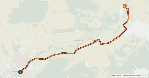 Kartenübersicht der Radroute Radroute 42-43