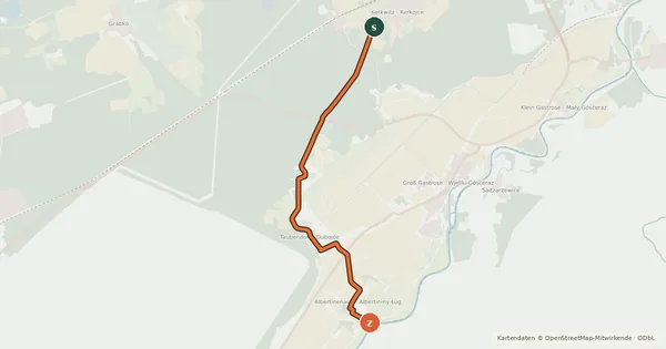 Kartenübersicht der Radroute Radroute 42-44