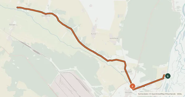 Kartenübersicht der Radroute Radroute 42-47