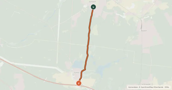 Kartenübersicht der Radroute Radroute 43-44