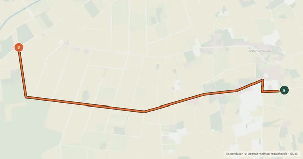Kartenübersicht der Radroute Radroute 43-68