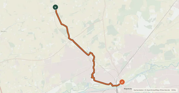 Kartenübersicht der Radroute Radroute 43-75