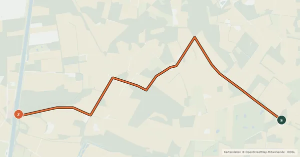Kartenübersicht der Radroute Radroute 43-78