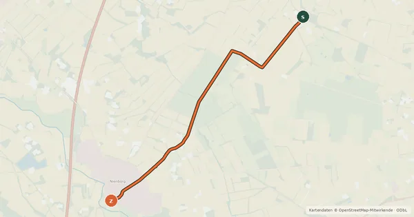 Kartenübersicht der Radroute Radroute 44-46