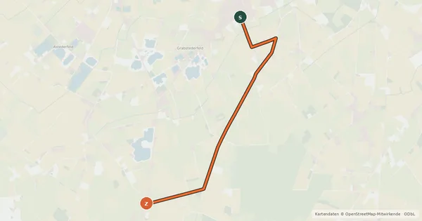 Kartenübersicht der Radroute Radroute 44-47