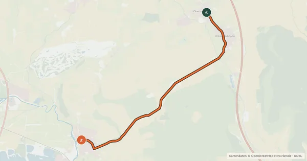 Kartenübersicht der Radroute Radroute 44-55