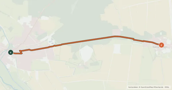 Kartenübersicht der Radroute Radroute 44-61