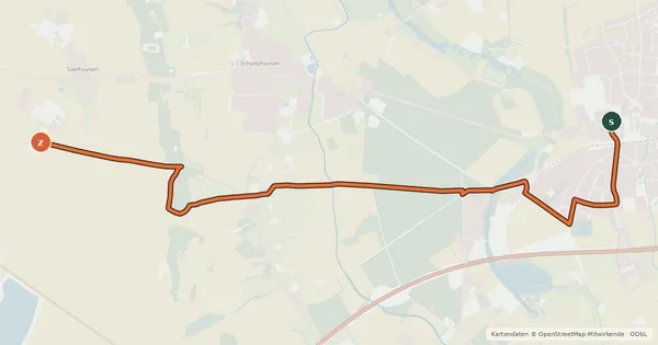 Kartenübersicht der Radroute Radroute 44-74