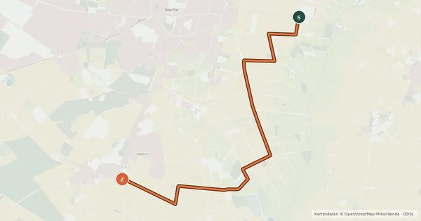 Kartenübersicht der Radroute Radroute 44-86