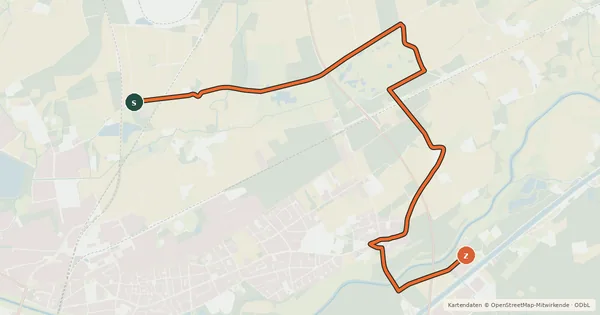 Kartenübersicht der Radroute Radroute 45-68