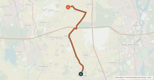 Kartenübersicht der Radroute Radroute 45-82