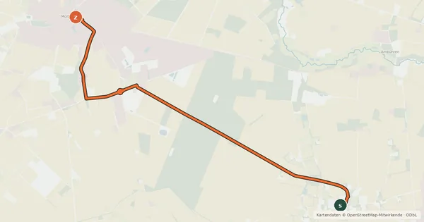 Kartenübersicht der Radroute Radroute 46-55