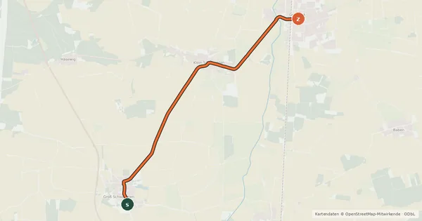 Kartenübersicht der Radroute Radroute 46-58