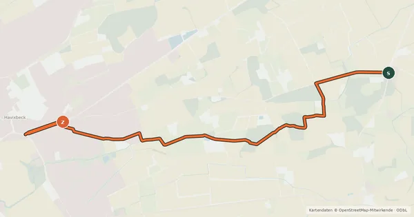 Kartenübersicht der Radroute Radroute 46-66