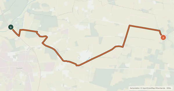 Kartenübersicht der Radroute Radroute 46-73