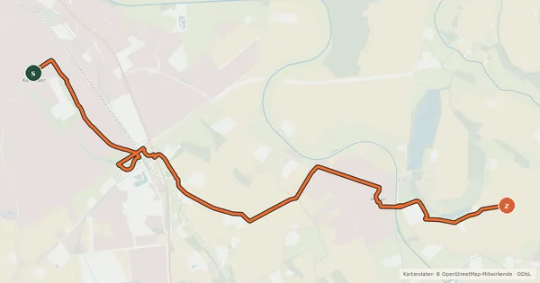 Kartenübersicht der Radroute Radroute 47-49