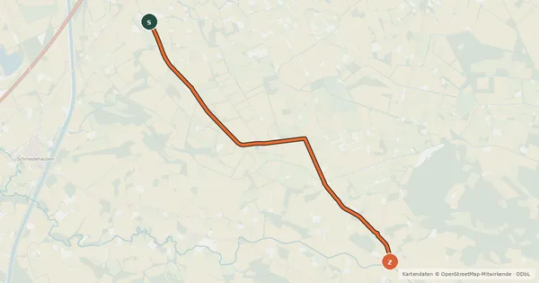 Kartenübersicht der Radroute Radroute 47-53