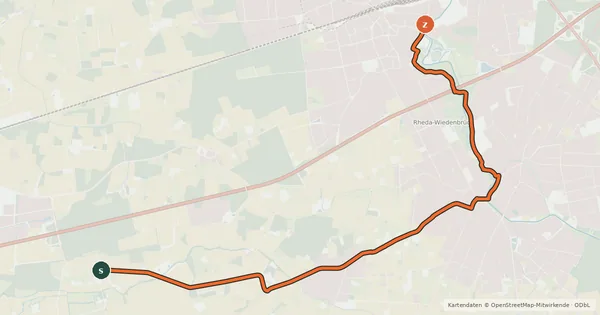 Kartenübersicht der Radroute Radroute 47-61