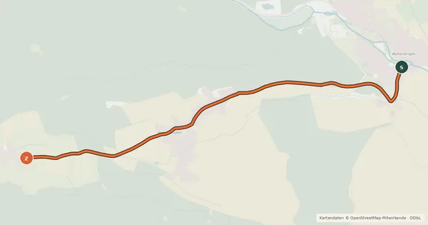 Kartenübersicht der Radroute Radroute 48-49