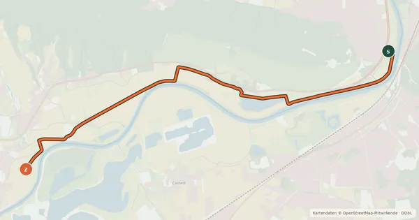 Kartenübersicht der Radroute Radroute 48-50