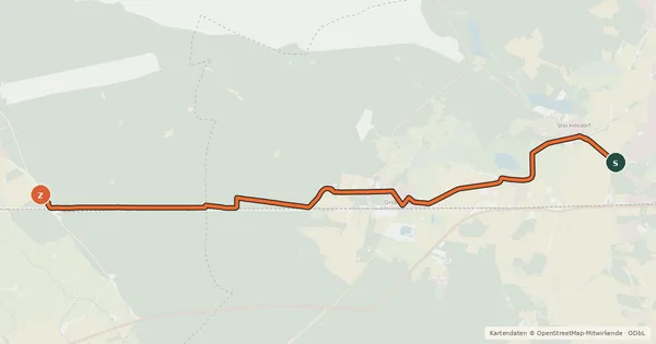 Kartenübersicht der Radroute Radroute 48-55