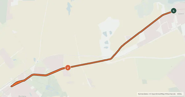 Kartenübersicht der Radroute Radroute 48-59