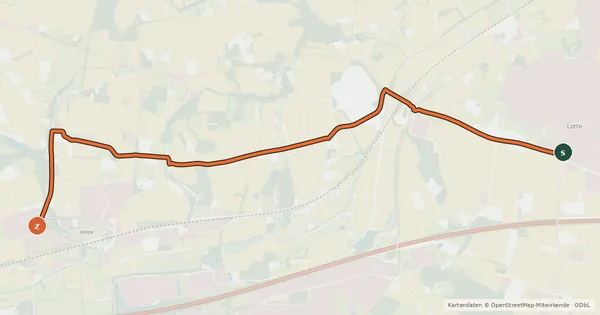 Kartenübersicht der Radroute Radroute 48-63