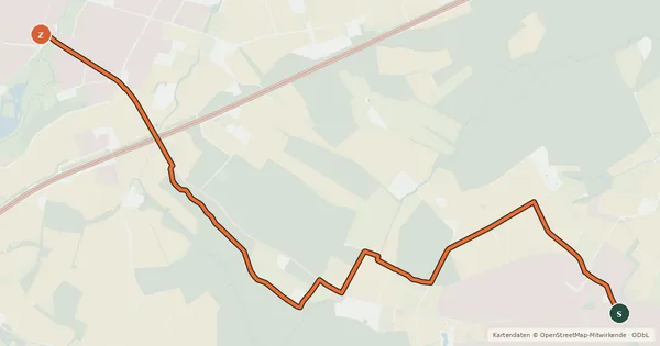 Kartenübersicht der Radroute Radroute 48-73