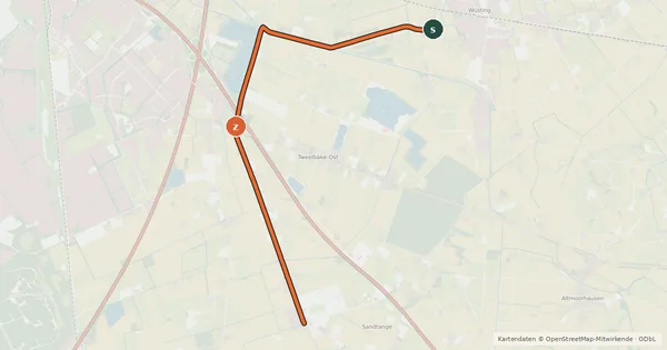 Kartenübersicht der Radroute Radroute 48-78