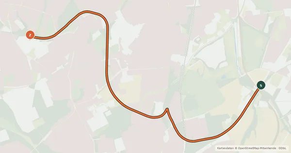 Kartenübersicht der Radroute Radroute 49-60