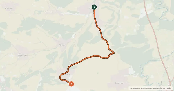 Kartenübersicht der Radroute Radroute 5-19