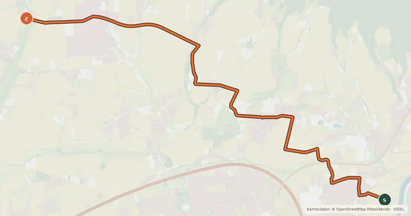 Kartenübersicht der Radroute Radroute 50-55