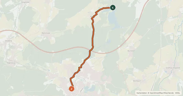 Kartenübersicht der Radroute Radroute 50-61