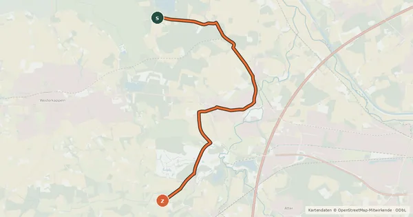 Kartenübersicht der Radroute Radroute 50-62